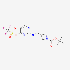 Tert-butyl 3-({methyl[4-(trifluoromethanesulfonyloxy)pyrimidin-2-yl]amino}methyl)azetidine-1-carboxylate