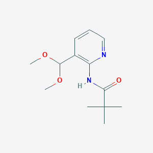 molecular formula C13H20N2O3 B1356792 N-(3-Dimethoxymethyl-pyridin-2-yl)-2,2-dimethyl-propionamide CAS No. 824429-53-0