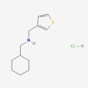 (Cyclohexylmethyl)[(thiophen-3-yl)methyl]aminehydrochloride