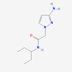 molecular formula C10H18N4O B13567950 2-(3-Amino-1h-pyrazol-1-yl)-N-(pentan-3-yl)acetamide 