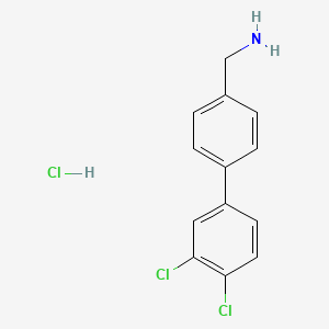 molecular formula C13H12Cl3N B1356797 [4-(3,4-二氯苯基)苯基]甲基胺盐酸盐 CAS No. 618910-51-3