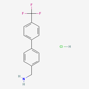 molecular formula C14H13ClF3N B1356798 (4-[4-(三氟甲基)苯基]苯基)甲胺盐酸盐 CAS No. 412950-48-2