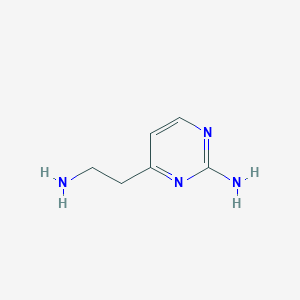 molecular formula C6H10N4 B13567991 4-(2-Aminoethyl)pyrimidin-2-amine 