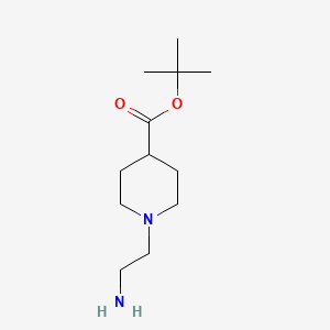 molecular formula C12H24N2O2 B13568036 Tert-butyl 1-(2-aminoethyl)piperidine-4-carboxylate CAS No. 1262316-82-4