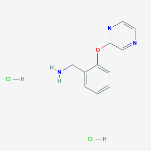 molecular formula C11H13Cl2N3O B1356804 2-(Pyrazin-2-yloxy)benzylamine dihydrochloride CAS No. 1188263-55-9