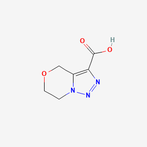 molecular formula C6H7N3O3 B13568044 4H,6H,7H-[1,2,3]triazolo[4,3-c][1,4]oxazine-3-carboxylicacid 