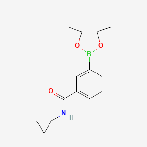 molecular formula C16H22BNO3 B1356807 N-Cyclopropyl-3-(4,4,5,5-tetramethyl-1,3,2-dioxaborolan-2-yl)benzamide CAS No. 914397-31-2