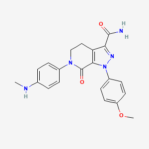 1-(4-methoxyphenyl)-6-[4-(methylamino)phenyl]-7-oxo-1H,4H,5H,6H,7H-pyrazolo[3,4-c]pyridine-3-carboxamide