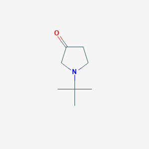 molecular formula C8H15NO B13568105 1-(Tert-butyl)pyrrolidin-3-one 