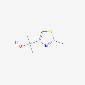 molecular formula C7H11NOS B13568151 2-(2-Methylthiazol-4-yl)propan-2-ol 