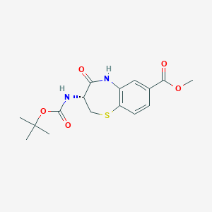 methyl(3R)-3-{[(tert-butoxy)carbonyl]amino}-4-oxo-2,3,4,5-tetrahydro-1,5-benzothiazepine-7-carboxylate