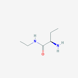 molecular formula C6H14N2O B13568183 (R)-2-Amino-N-ethylbutanamide 