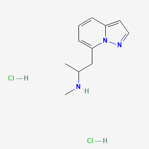 Methyl(1-{pyrazolo[1,5-a]pyridin-7-yl}propan-2-yl)amine dihydrochloride