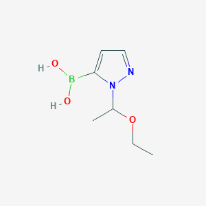 molecular formula C7H13BN2O3 B13568224 (1-(1-Ethoxyethyl)-1H-pyrazol-5-yl)boronic acid 