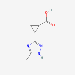 2-(5-methyl-1H-1,2,4-triazol-3-yl)cyclopropane-1-carboxylic acid