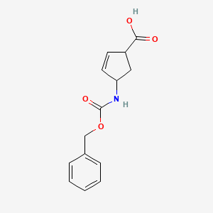 4-(((Benzyloxy)carbonyl)amino)cyclopent-2-ene-1-carboxylic acid