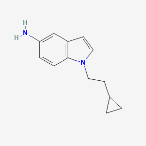 molecular formula C13H16N2 B13568283 1-(2-Cyclopropylethyl)-1h-indol-5-amine 