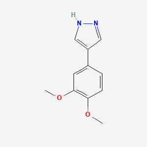 molecular formula C11H12N2O2 B13568295 4-(3,4-dimethoxyphenyl)-1H-pyrazole 