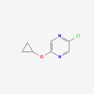 molecular formula C7H7ClN2O B13568299 2-Chloro-5-cyclopropoxypyrazine 