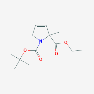 molecular formula C13H21NO4 B13568310 1-tert-butyl2-ethyl2-methyl-2,5-dihydro-1H-pyrrole-1,2-dicarboxylate 