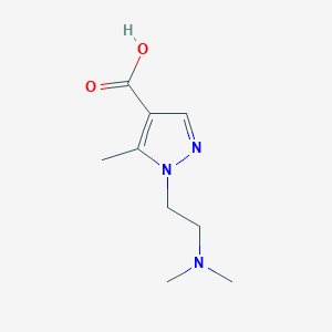 molecular formula C9H15N3O2 B13568406 1-(2-(Dimethylamino)ethyl)-5-methyl-1h-pyrazole-4-carboxylic acid 