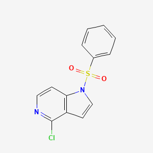 molecular formula C13H9ClN2O2S B1356841 1-(苯磺酰基)-4-氯-5-氮杂吲哚 CAS No. 209286-78-2