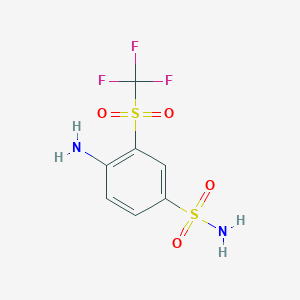 4-Amino-3-trifluoromethanesulfonylbenzene-1-sulfonamide