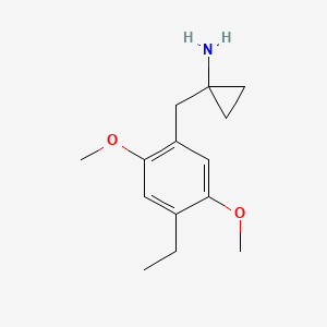 1-[(4-Ethyl-2,5-dimethoxyphenyl)methyl]cyclopropan-1-amine