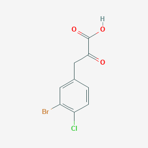 molecular formula C9H6BrClO3 B13568451 3-(3-Bromo-4-chlorophenyl)-2-oxopropanoic acid 