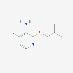 molecular formula C10H16N2O B13568463 2-Isobutoxy-4-methylpyridin-3-amine 