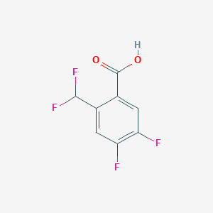 molecular formula C8H4F4O2 B13568506 2-(Difluoromethyl)-4,5-difluorobenzoic acid 