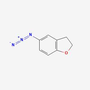 molecular formula C8H7N3O B13568542 5-Azido-2,3-dihydro-1-benzofuran 