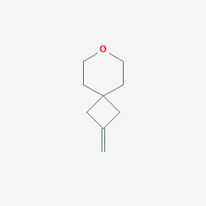 molecular formula C9H14O B13568556 2-Methylidene-7-oxaspiro[3.5]nonane 