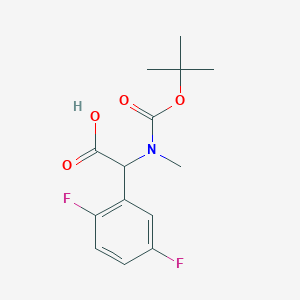 molecular formula C14H17F2NO4 B13568592 2-{[(Tert-butoxy)carbonyl](methyl)amino}-2-(2,5-difluorophenyl)aceticacid 