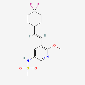 molecular formula C15H20F2N2O3S B13568624 N-{5-[(E)-2-(4,4-difluorocyclohexyl)ethenyl]-6-methoxypyridin-3-yl}methanesulfonamide 