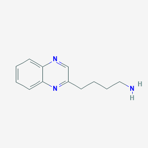 molecular formula C12H15N3 B13568644 4-(Quinoxalin-2-YL)butan-1-amine CAS No. 61573-29-3