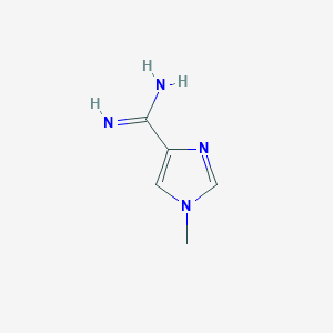 molecular formula C5H8N4 B13568658 1-methyl-1H-imidazole-4-carboximidamide 