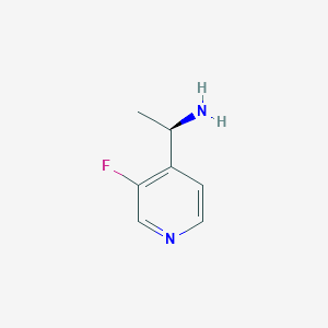 molecular formula C7H9FN2 B13568659 (1R)-1-(3-fluoropyridin-4-yl)ethan-1-amine 