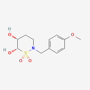 rac-(5R,6S)-5,6-dihydroxy-2-[(4-methoxyphenyl)methyl]-1lambda6,2-thiazinane-1,1-dione