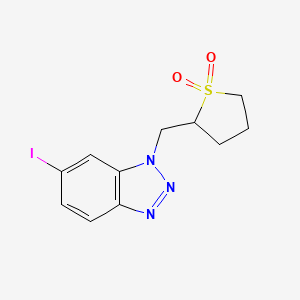 2-((6-Iodo-1H-benzo[d][1,2,3]triazol-1-yl)methyl)tetrahydrothiophene 1,1-dioxide