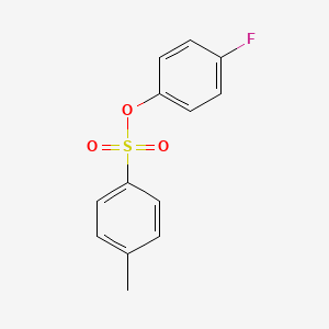 molecular formula C13H11FO3S B13568718 4-Fluorophenyl 4-methylbenzene-1-sulfonate 