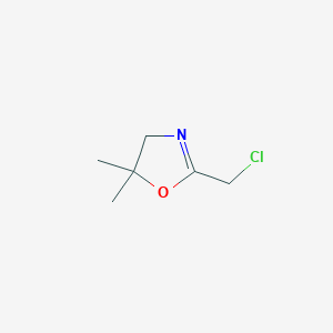 molecular formula C6H10ClNO B13568740 2-(Chloromethyl)-5,5-dimethyl-4,5-dihydro-1,3-oxazole 