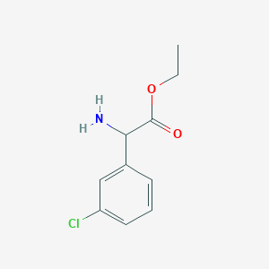 molecular formula C10H12ClNO2 B13568825 Ethyl 2-amino-2-(3-chlorophenyl)acetate 