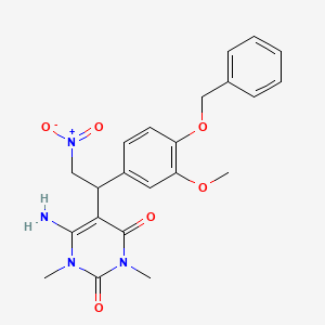 6-Amino-5-{1-[4-(benzyloxy)-3-methoxyphenyl]-2-nitroethyl}-1,3-dimethyl-1,2,3,4-tetrahydropyrimidine-2,4-dione