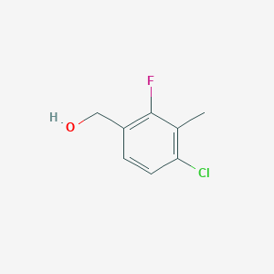 molecular formula C8H8ClFO B13568841 (4-Chloro-2-fluoro-3-methylphenyl)methanol 