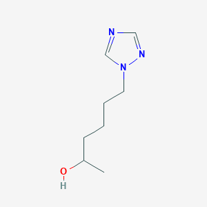 molecular formula C8H15N3O B13568846 6-(1h-1,2,4-Triazol-1-yl)hexan-2-ol 