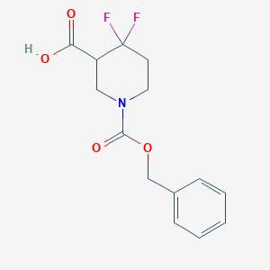 1-((Benzyloxy)carbonyl)-4,4-difluoropiperidine-3-carboxylic acid