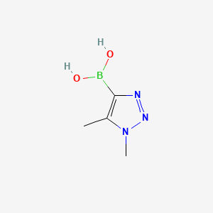 molecular formula C4H8BN3O2 B13568901 (1,5-Dimethyl-1H-1,2,3-triazol-4-yl)boronic acid 