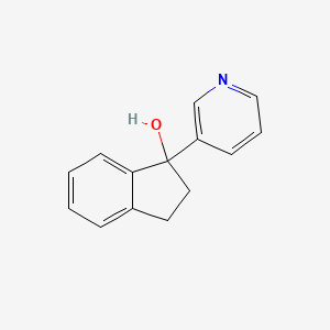 molecular formula C14H13NO B13568903 1-(Pyridin-3-yl)-2,3-dihydro-1H-inden-1-ol 