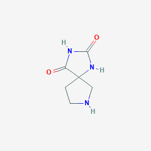 molecular formula C6H9N3O2 B1356893 1,3,7-三氮杂螺[4.4]壬烷-2,4-二酮 CAS No. 908099-69-4